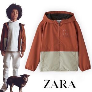ZARA Kids | Brown | LIGHTWEIGHT COLORBLOCK RIPSTOP SPORTY JACKET